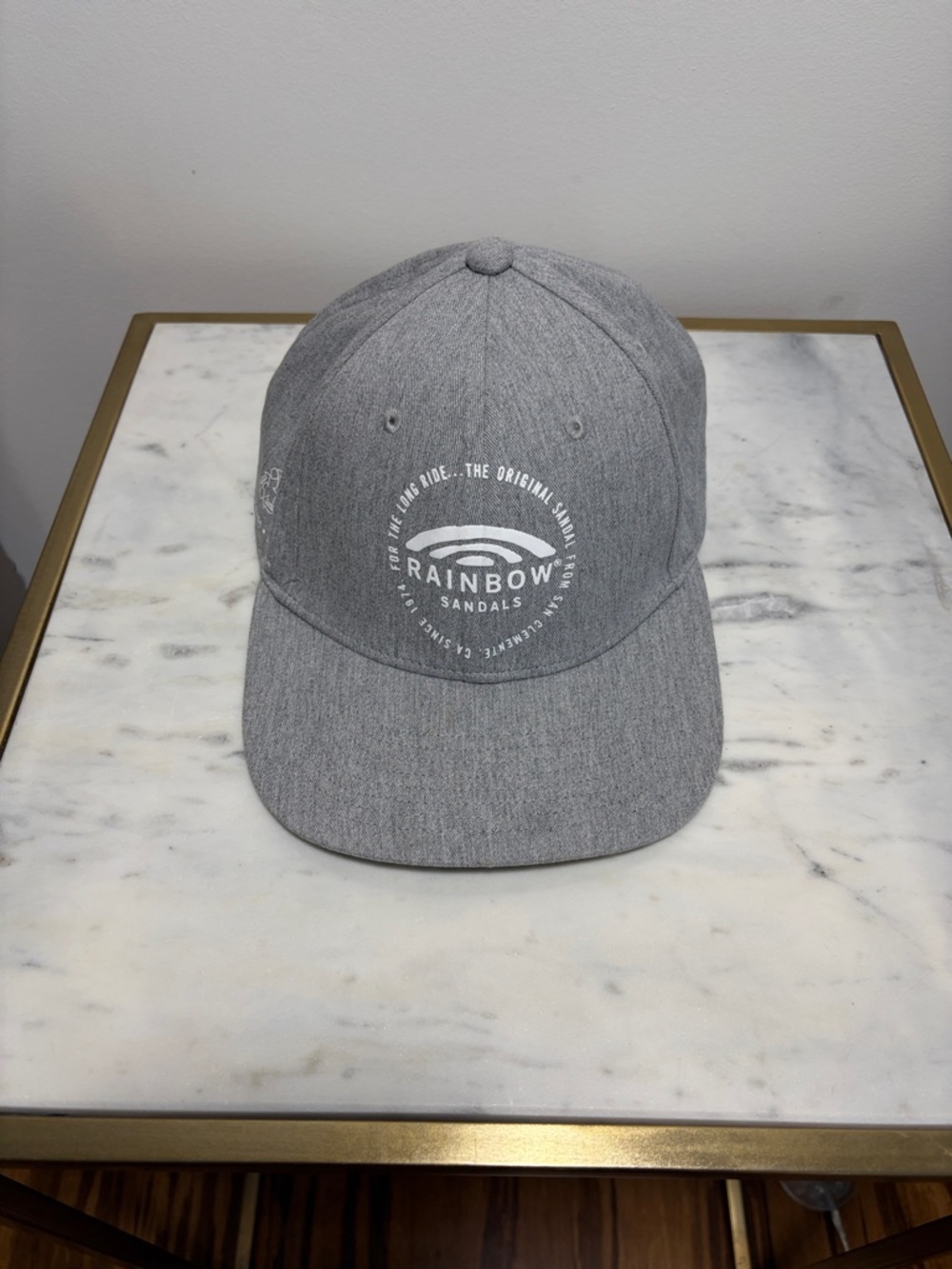 Rainbow Sandals Grey Logo Baseball Cap SnapBack
